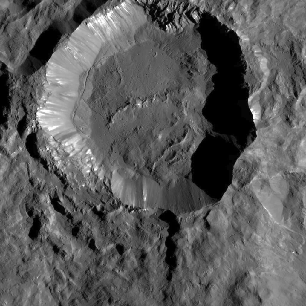 Crater on Dwarf Planet Ceres